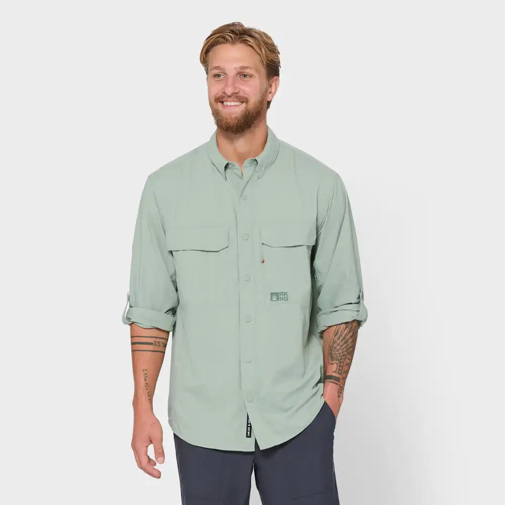 Men's AKHG Sol Survivor Snap-Front Long Sleeve Shirt