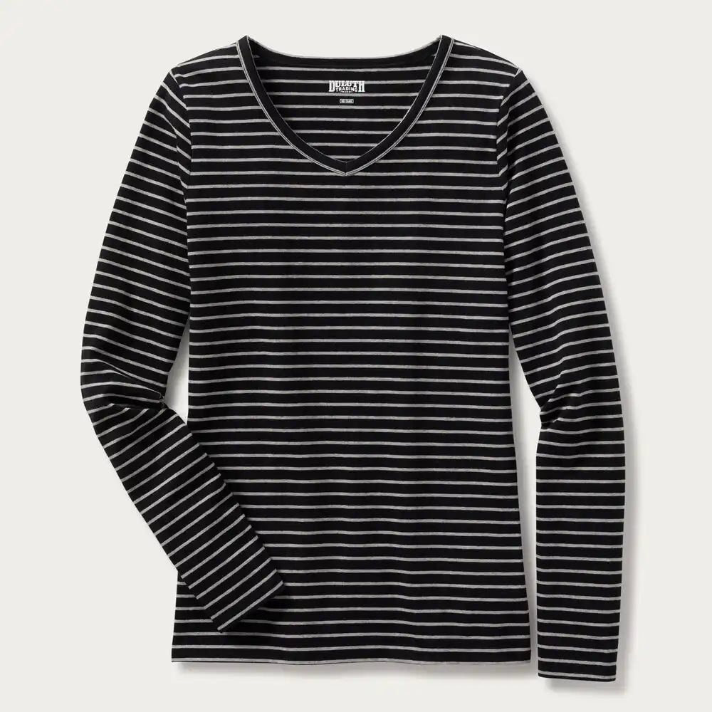 Women's No-Yank Long Sleeve V-Neck T-Shirt