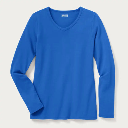 Women's No-Yank Long Sleeve V-Neck T-Shirt