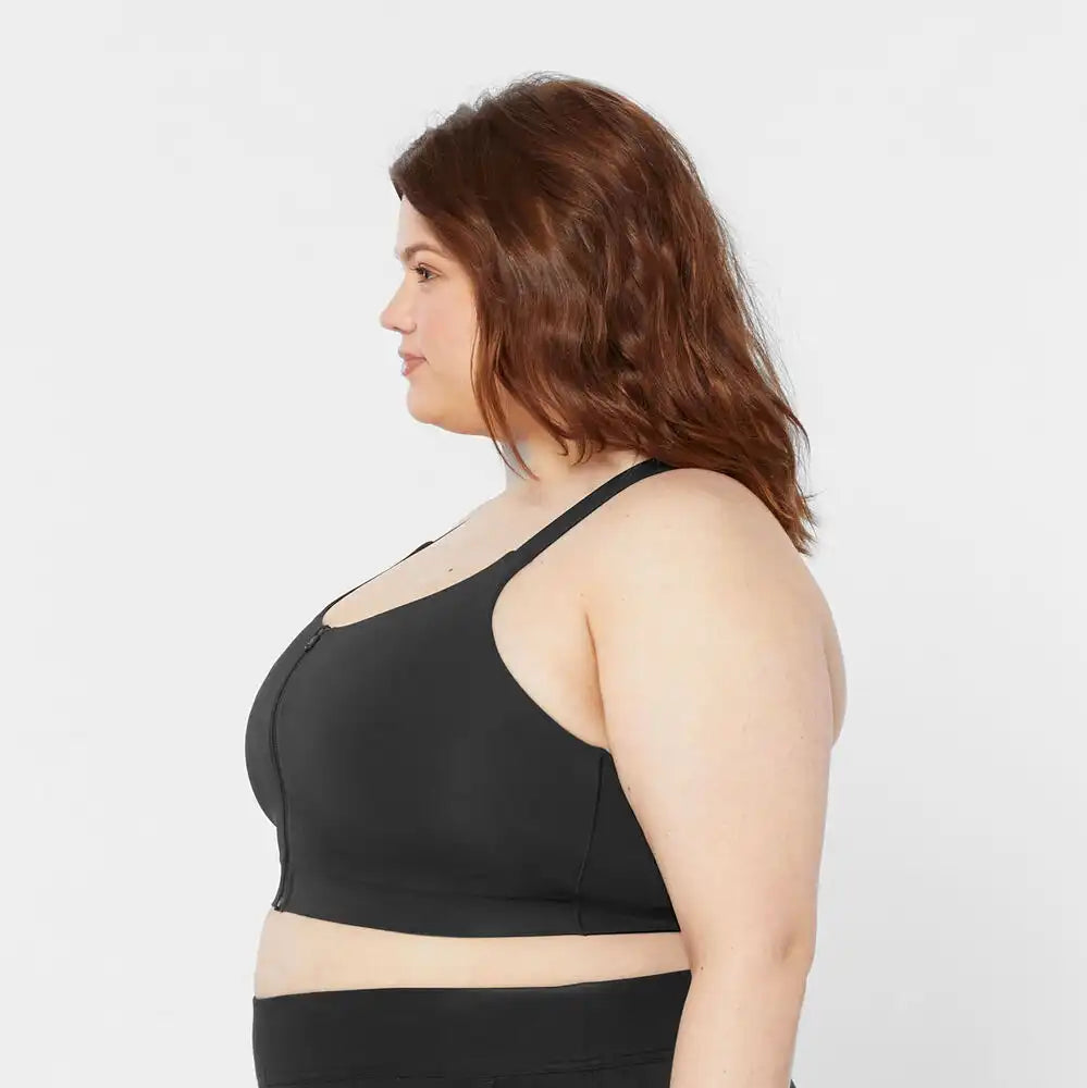 Women's Plus High-Impact Bonded Zip-Front Bra
