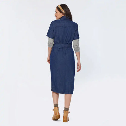Women's Denim Midi Dress
