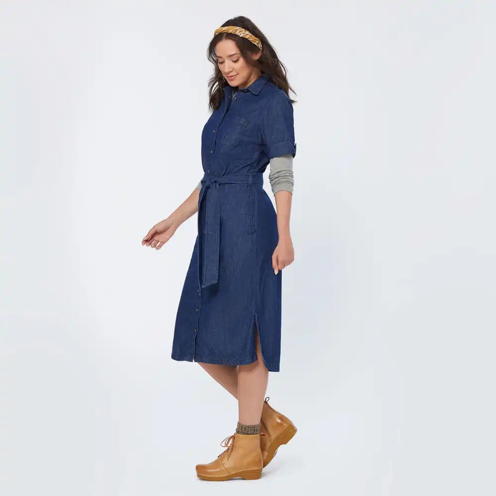 Women's Denim Midi Dress