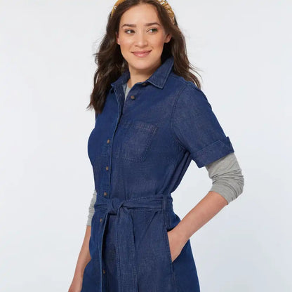 Women's Denim Midi Dress
