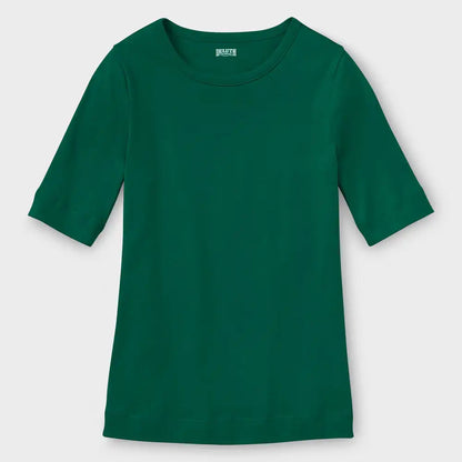 Women's Plus Longtail T Elbow Sleeve Scoopneck