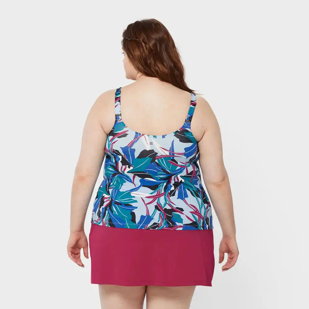 Women's Plus AKHG Lost Lake Built-In Bra Tankini