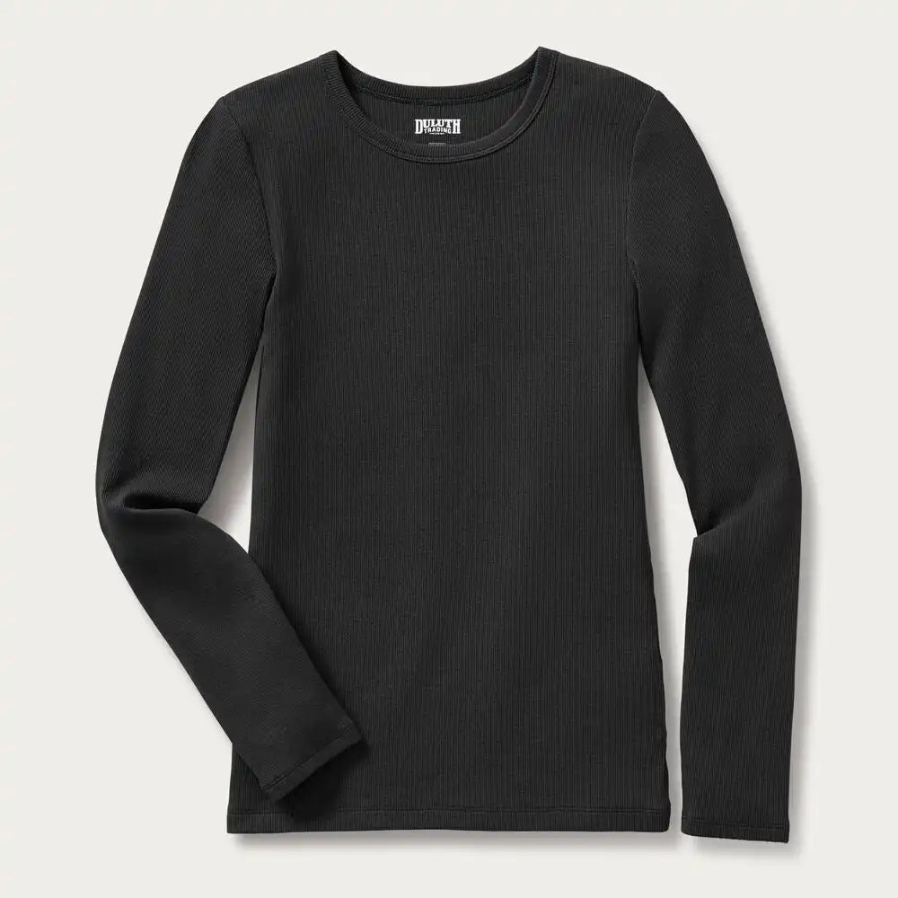 Women's No-Yank Luxe Rib Long Sleeve Crewneck Shirt