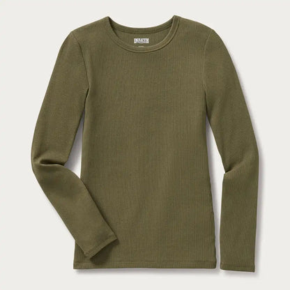 Women's No-Yank Luxe Rib Long Sleeve Crewneck Shirt