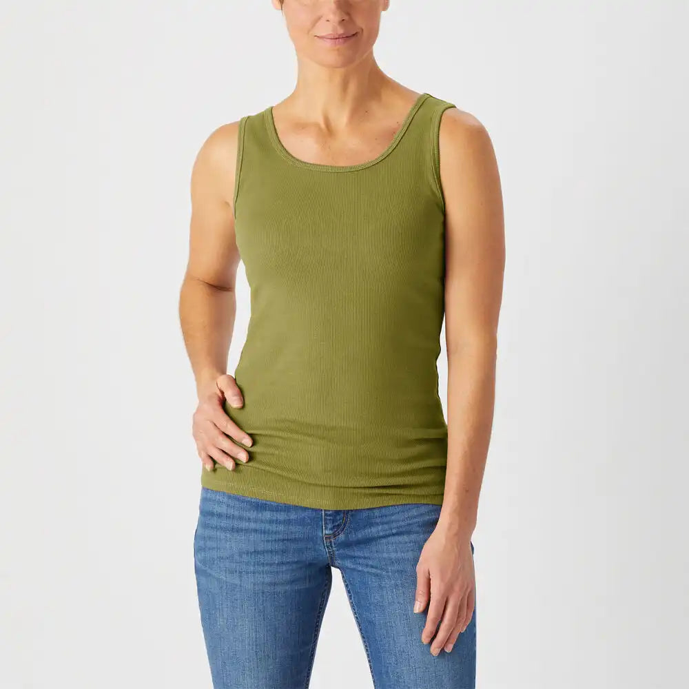 Women's No-Yank Rib Tank