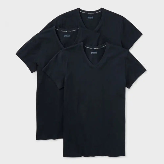 Men's Daily Cotton V-Neck Undershirt 3-Pack