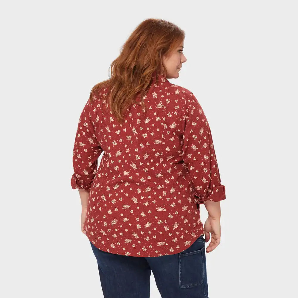 Women's Plus Free Swingin' Flannel Tunic