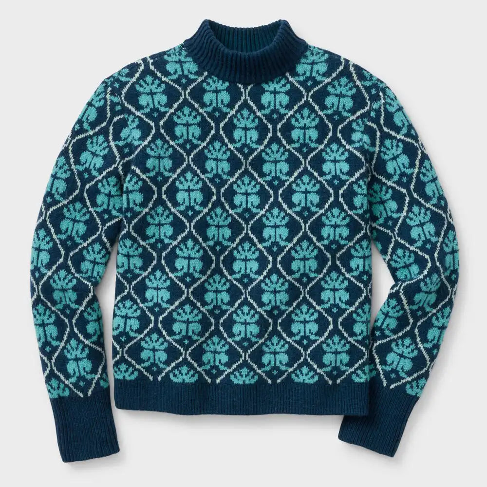 Women's Woolpaca Jacquard Mockneck Sweater