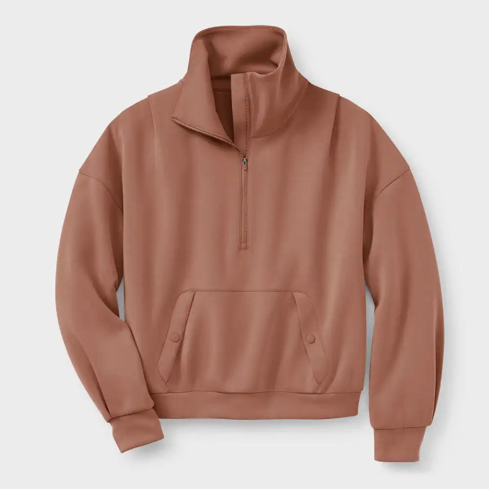 Women's AKHG After Sweat Funnelneck Half-Zip