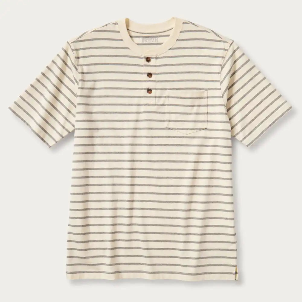 Men's Longtail T Relaxed Fit Short Sleeve Pocket Henley