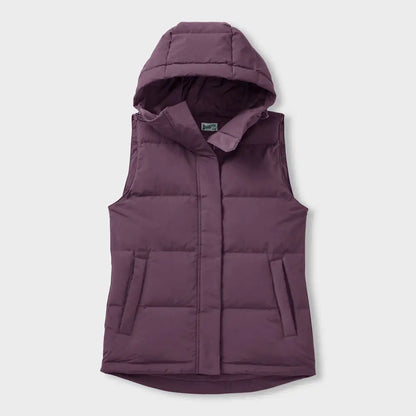 Women's Ruffer Puffer Hooded Down Vest