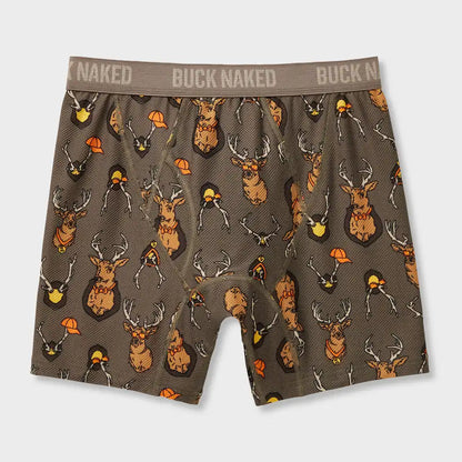 Men's Buck Naked Pattern Boxer Briefs