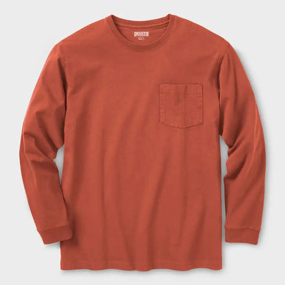 Men's Longtail T Standard Fit Long Sleeve Pocket Crew
