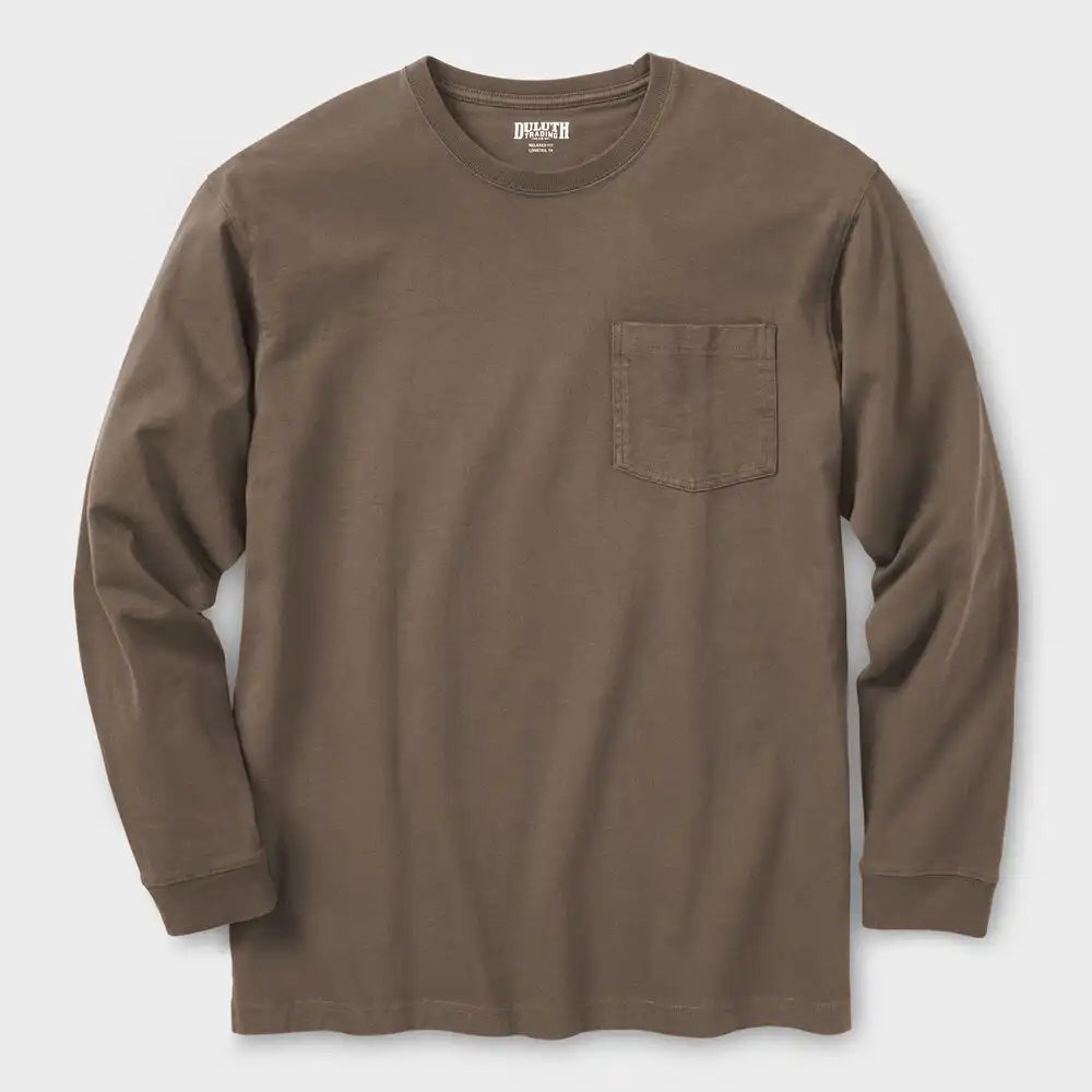Men's Longtail T Standard Fit Long Sleeve Pocket Crew
