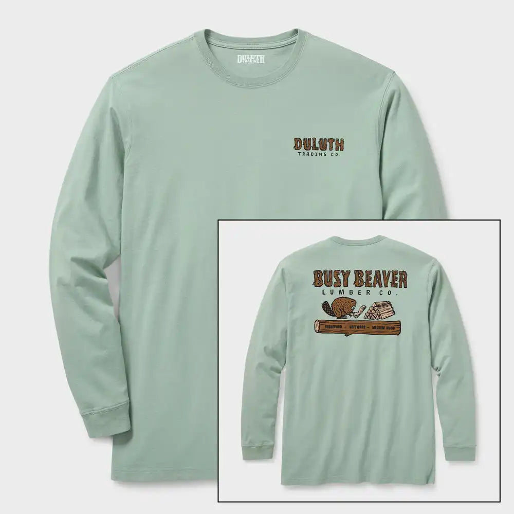 Men's Longtail T Relaxed Fit LS Logo T-Shirt